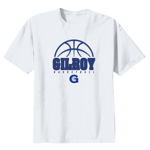 Gilroy Girls Basketball White Youth Heavy Cotton 100% Cotton T Shirt Thumbnail