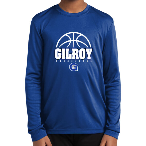 Gilroy Girls Basketball Royal Youth Long Sleeve PosiCharge Competitor Tee Thumbnail