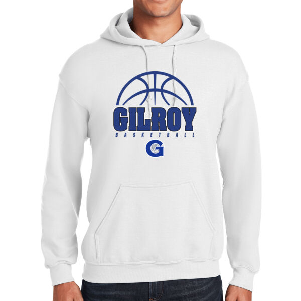 Gilroy Girls Basketball White Heavy Blend Hooded Sweatshirt Thumbnail