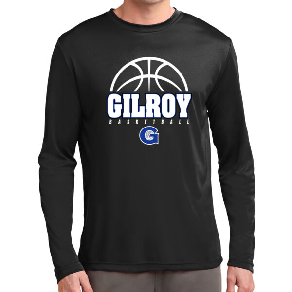Gilroy Girls Basketball Black Long Sleeve PosiCharge Competitor Tee Thumbnail