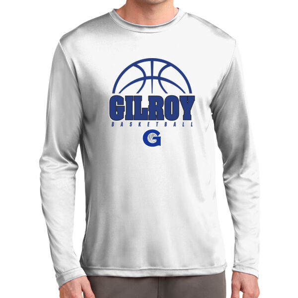 Gilroy Girls Basketball White Long Sleeve PosiCharge Competitor Tee Thumbnail