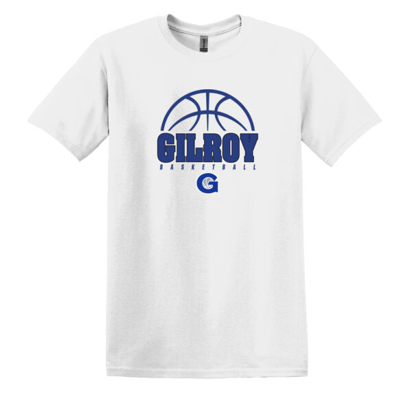 Gilroy Girls Basketball White Heavy Cotton 100% Cotton T Shirt Thumbnail