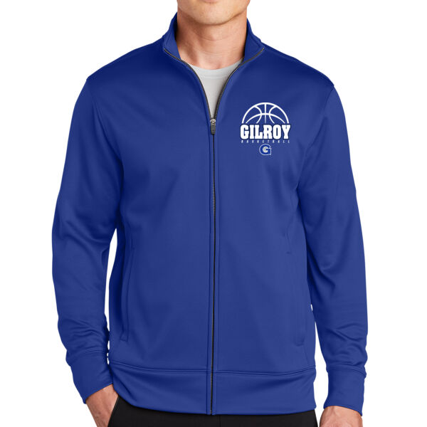 Gilroy Girls Basketball Royal Sport Wick Fleece Full Zip Jacket Thumbnail
