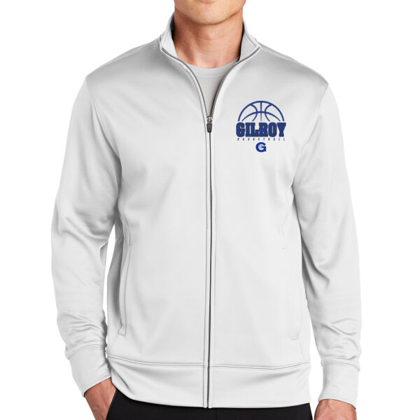 Gilroy Girls Basketball White Sport Wick Fleece Full Zip Jacket Thumbnail
